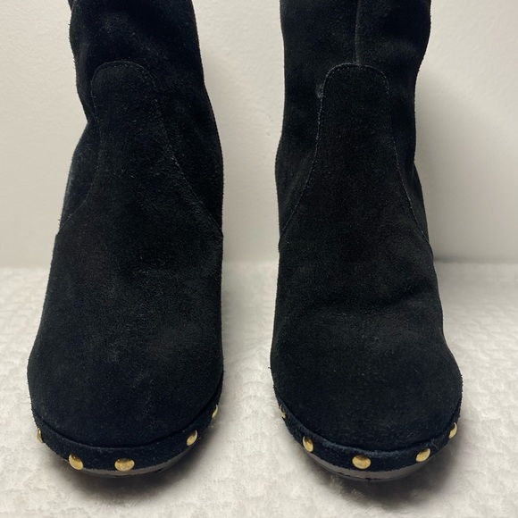 Colin Stuart Vintage Studded Suede Leather Ankle Boot Black Size 5 - Picture 4 of 11